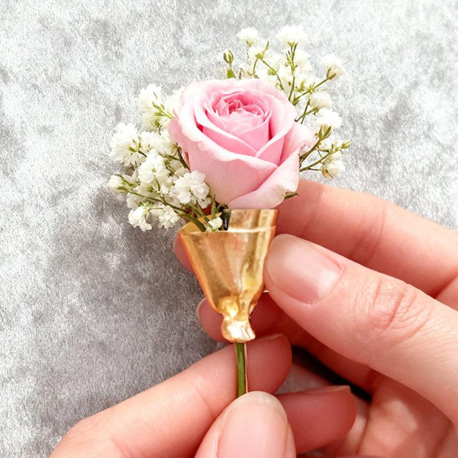 Travel Accessories India - Damen-Blumenstrauß-Broschen, tragbare Blumenstrauß-Clips, künstlerische Blumenstrauß-Broschenhalter, Kleidungsaccessoires