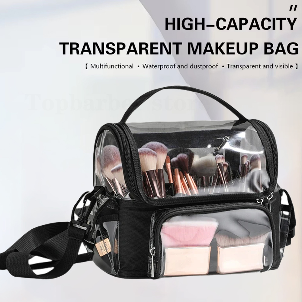 Travel Accessories Organizer Bag - Make-up-Pinselhalter, Rucksack, Make-up-Künstler, Reiseetui, transparent, wasserdicht,